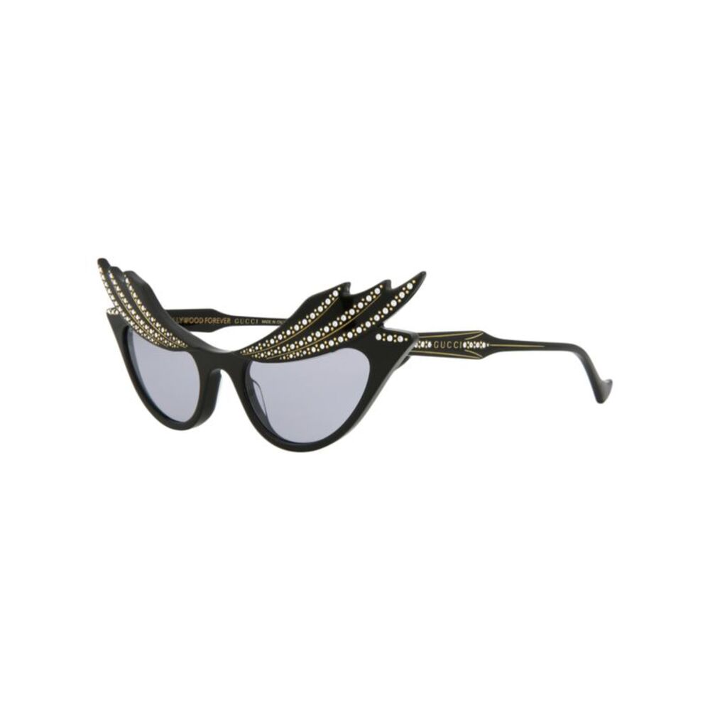 Gucci Cat Eye-Frame Acetate Sunglasses Black Womens - Picture 2 of 6